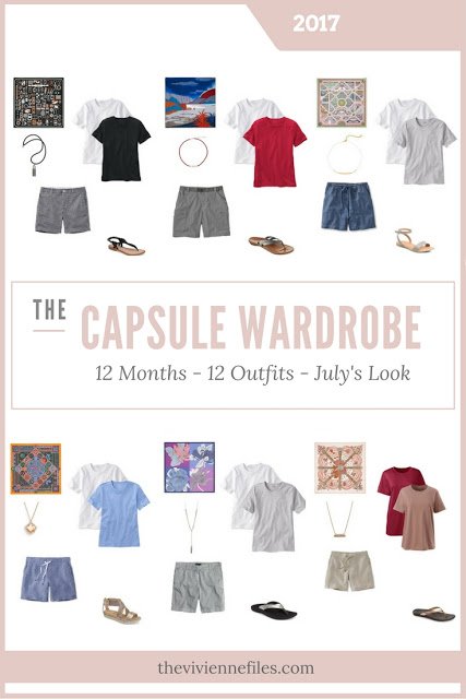 Build a Capsule Wardrobe in 12 Months, 12 Outfits - July 2017