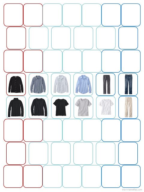 a 52-piece wardrobe template