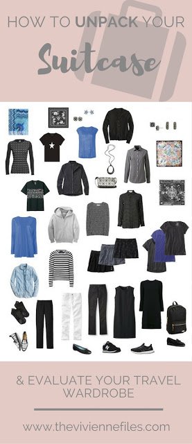How to Un-pack your suitcase - How to evaluate your travel capsule wardrobe