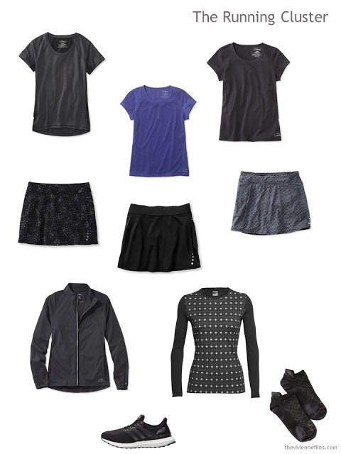 Running gear in a travel capsule wardrobe