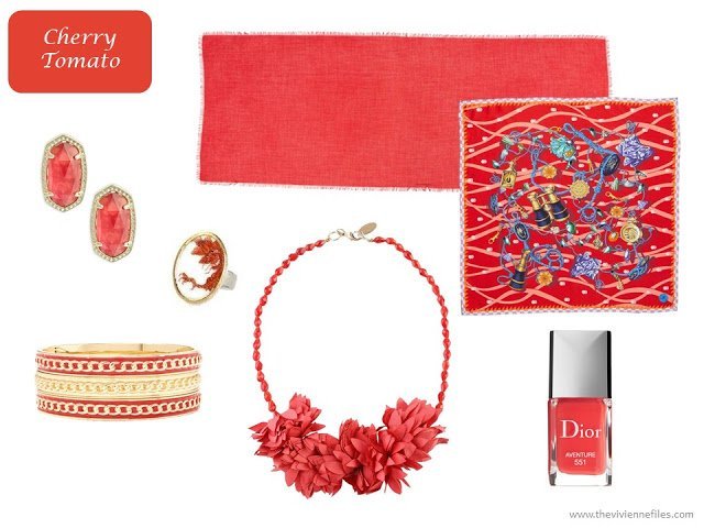 Cherry Tomato accessories from Pantone Spring 2018 colors