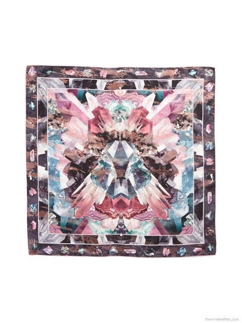 Mirrored Minerals square silk scarf by Ted Baker London