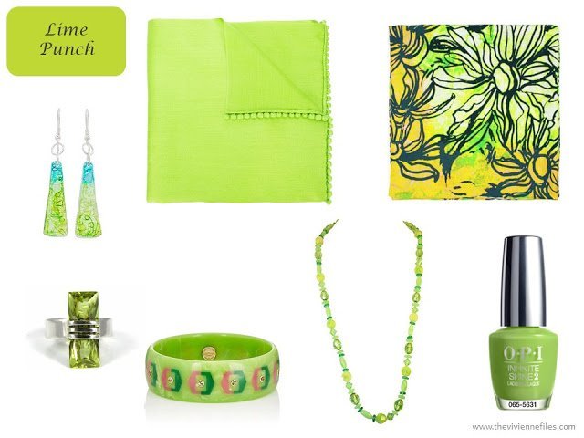 Lime Punch accessories from Pantone Spring 2018 colors