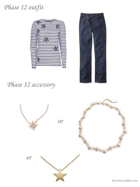 adding a star necklace to a capsule wardrobe