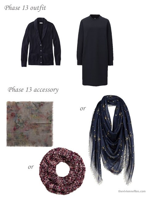 adding a scarf to a capsule wardrobe