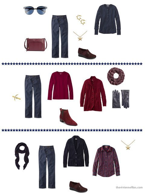 3 ways to wear blue jeans from a capsule wardrobe