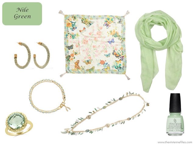 Nile Green accessories from Pantone Spring 2018 colors