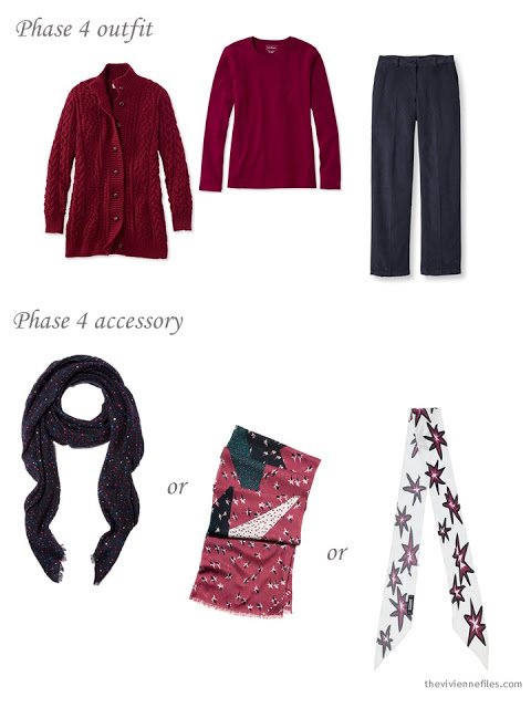adding a scarf to a capsule wardrobe