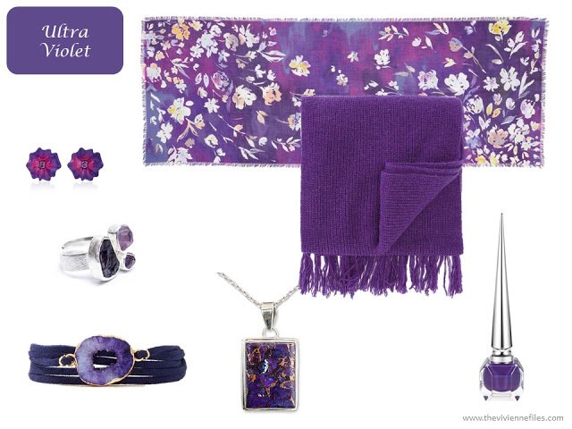 Ultra Violet accessories from Pantone Spring 2018 colors
