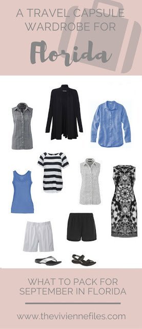 What to pack for Florida in September; A Travel Capsule Wardrobe