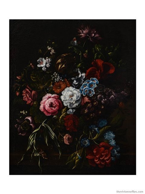 Bouquet des fleurs in the style of Jan van Huysum