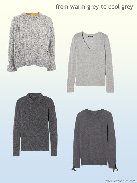 grey sweaters from warm grey to cool grey