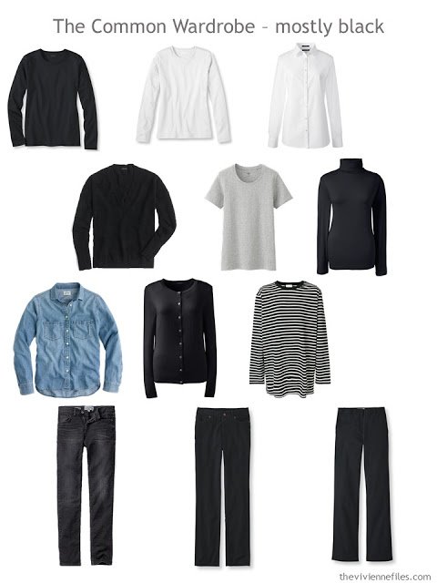 A Common Wardrobe in mostly black
