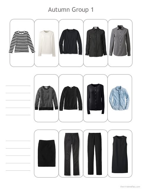 the first 13 pieces of my wardrobe for October 2017