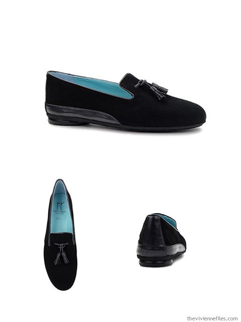 Thierry Rabotin Gilbert black suede loafers from Hanig's Footwear Chicago