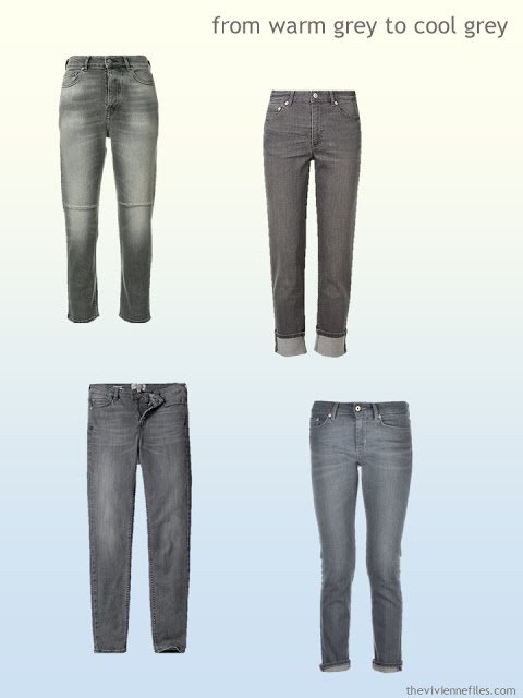 grey jeans from warm grey to cool grey