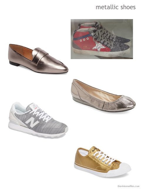 metallic shoes