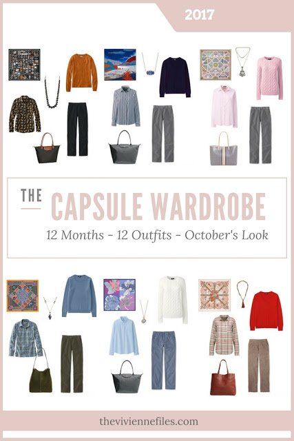 Build a Capsule Wardrobe in 12 Months, 12 Outfits - October 2017