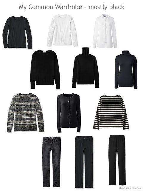 A Common Wardrobe in black and white for cold weather