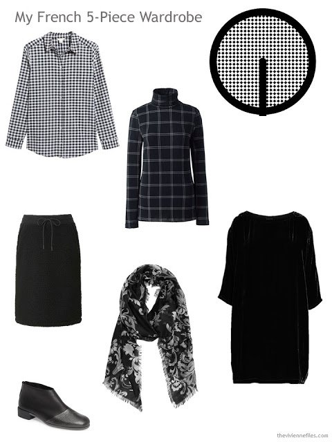 A French 5-Piece Wardrobe in black and white