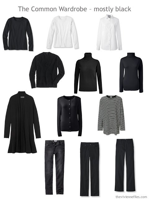 The Common Wardrobe in mostly black