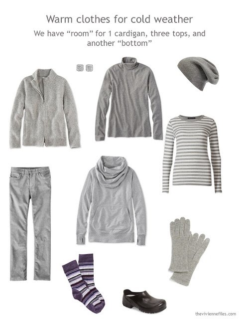 wardrobe cluster in grey for cool weather