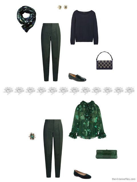 2 ways to wear a pair of green pants