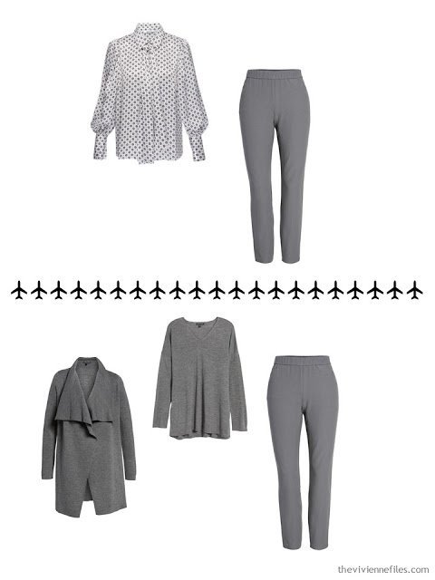 2 ways to wear a pair of grey pants