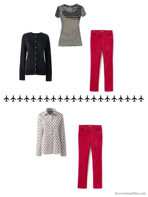 2 ways to wear red corduroy pants