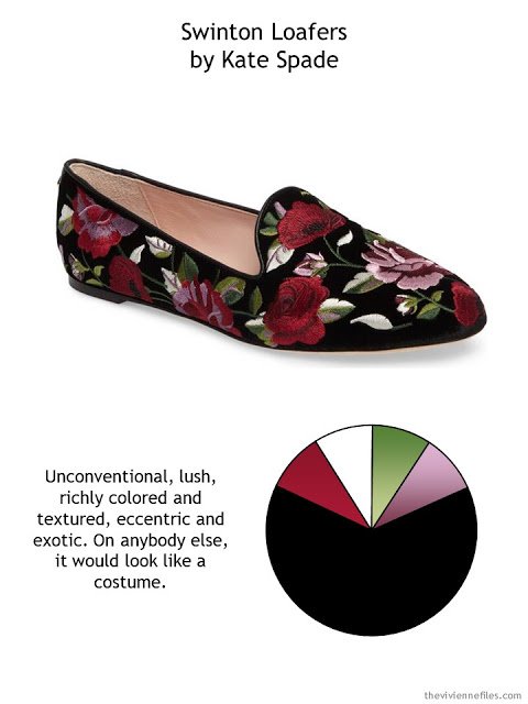 Swinton black floral loafers by Kate Spade New York