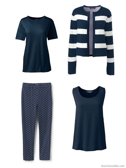 Navy wardrobe capsule for spring