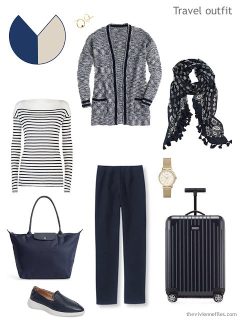 navy travel outfit