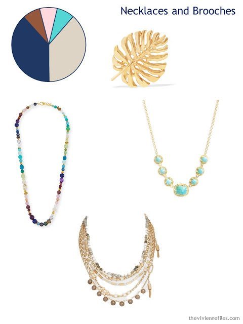 adding a brooch and necklaces to a 6 by 4 Accessory Wardrobe