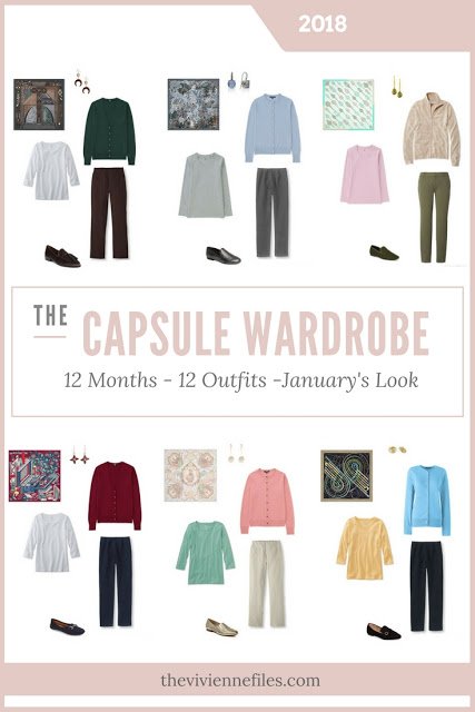 Build a Capsule Wardrobe in 12 Months, 12 Outfits - January 2018