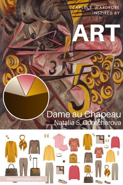 Dame au Chapeau by Natalia S. Gontcharova Inspiring a Tote Bag Travel Capsule Wardrobe