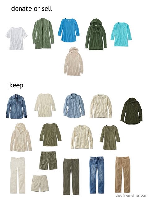 wardrobe triage for a casual wardrobe