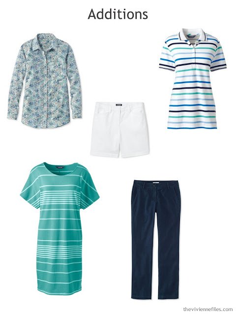 Spring Wardrobe additions in blue, green and white