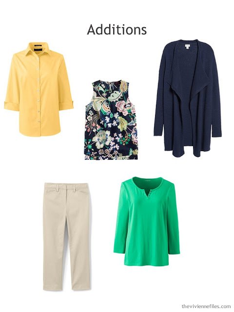 5 additions to a spring capsule wardrobe of navy and brights