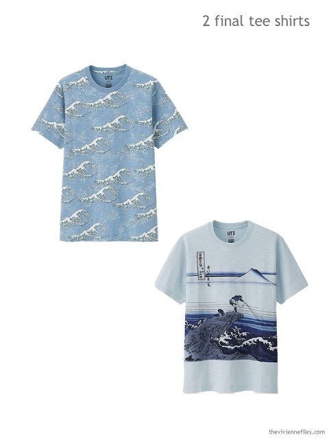 2 Hokusai themed tee shirts