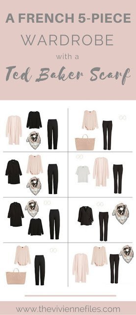 A Ted Baker Scarf-Based French 5-Piece Wardrobe