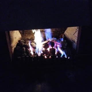 The fireplace in the dining room at The School House Hotel Dublin Ireland