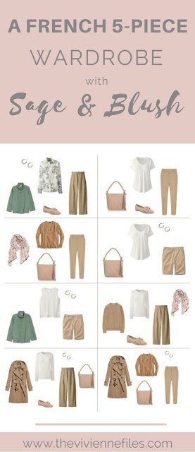 Sage and Blush! A French 5-Piece Wardrobe, with Camel