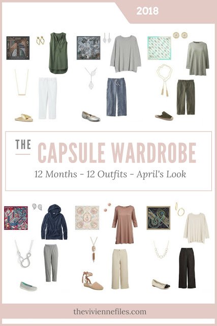 Build a Capsule Wardrobe in 12 Months, 12 Outfits - April 2018