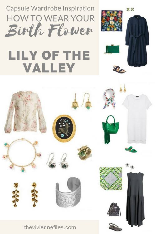 How to add the birth flower for May, Lily of the Valley, to your capsule wardrobe.