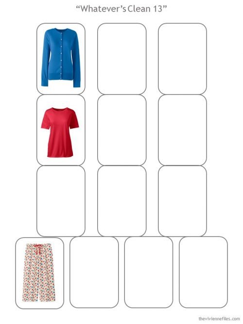 Whatever's Clean 13 template with 3 garments