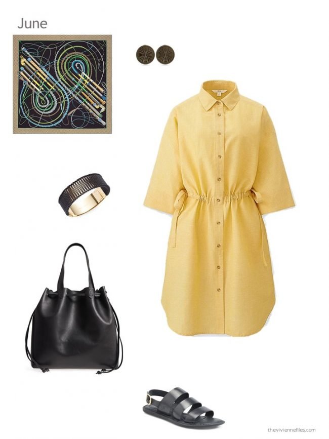 Adding a yellow dress to a capsule wardrobe