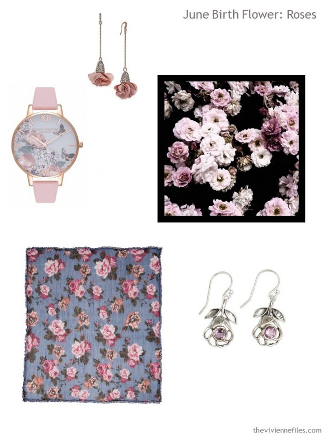 3. an accessory family with pink roses