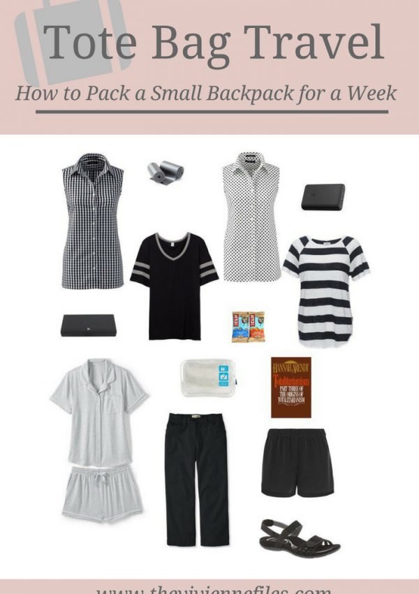 How to pack a small backpack for a week's worth of travel with a travel capsule wardrobe.
