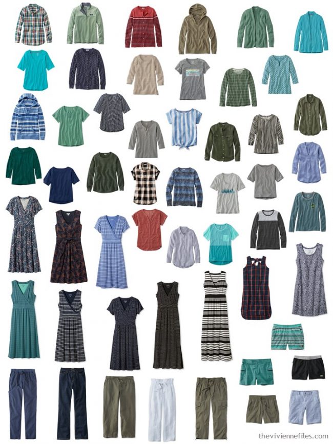 1. 53 piece wardrobe from L.L.Bean