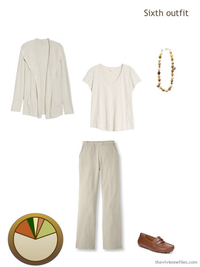 11. beige outfit from a travel capsule wardrobe